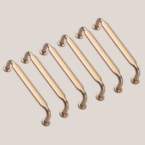 ASIDRAMA 6 Pack 5" Champagne Bronze Gold Kitchen Cabinet Handles Pulls Hardware